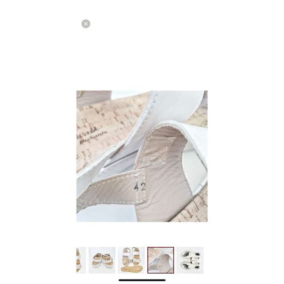 NATURWALK BY PIESANTO OZOR IN IVORY LEATHER AND VELVET SIZE 10 - Picture 7 of 9